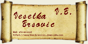 Veselka Bršović vizit kartica